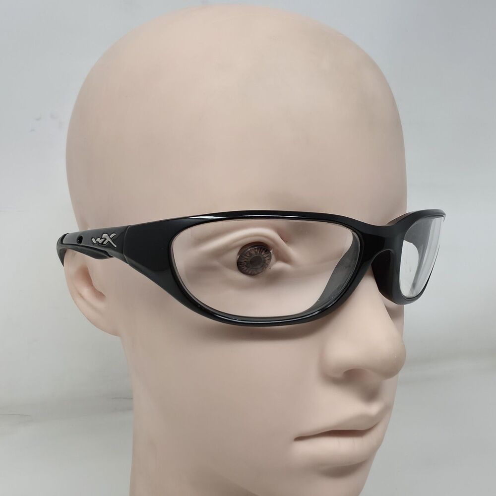 WILEY X AirRage WX Z87-2 Safety Glasses Gloss Black With Clear Lenses